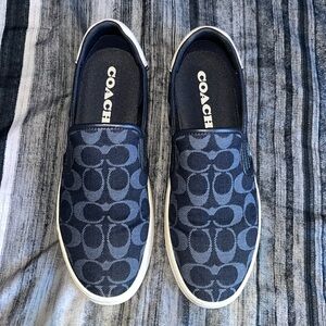 Coach Women's Blue Slip-On Shoes